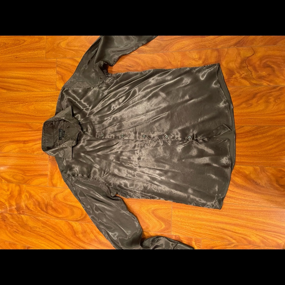 Zara Brown Silk Shirt
